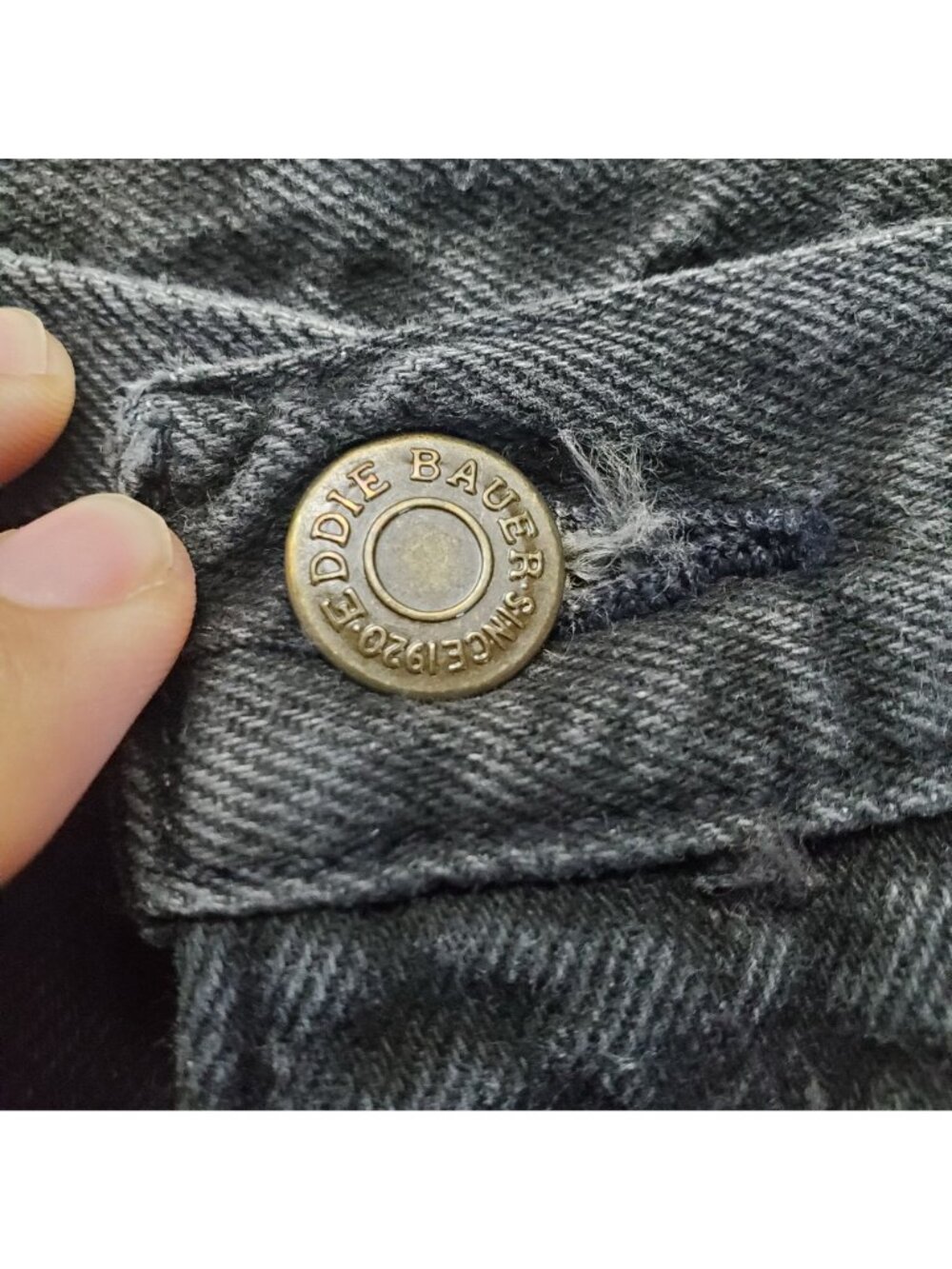 Eddie Bauer Jeans Womens Size 10 Black Denim Straight Relaxed Fit USA *Read* - Picture 2 of 15